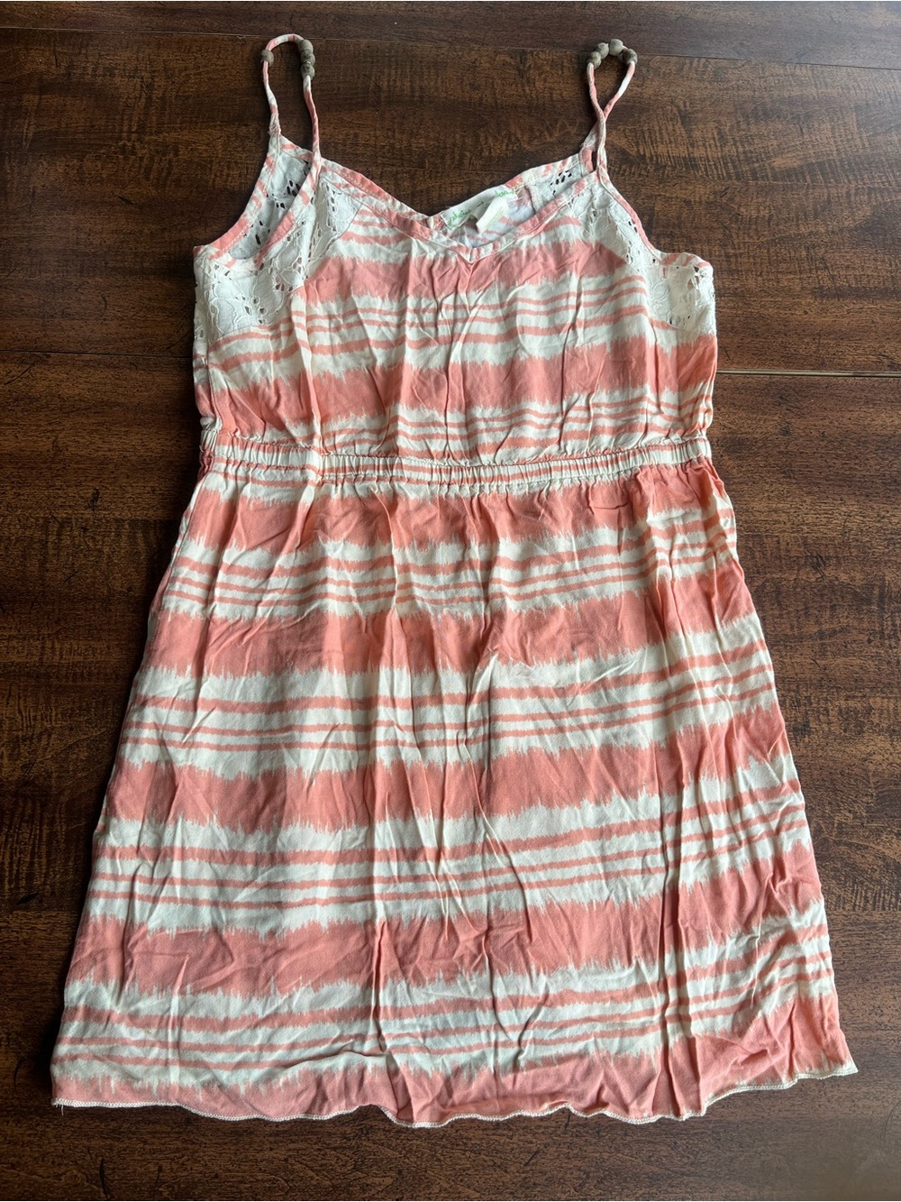 Staring at Stars Urban Outfitters Coral Stripe Lace Tank Top Boho Y2K Med USA